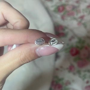 Silver juicy couture crown stud earrings​